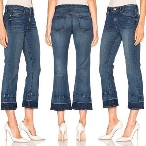 Frame Denim - Dark Wash Two Toned Le Crop Mini Boot Cut Jeans Size